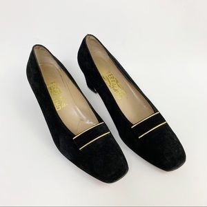 Salvatore Ferragamo Vintage Velvet Heels